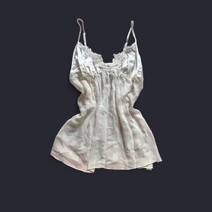 S Vintage Linea Donatella White Lace Camisole
